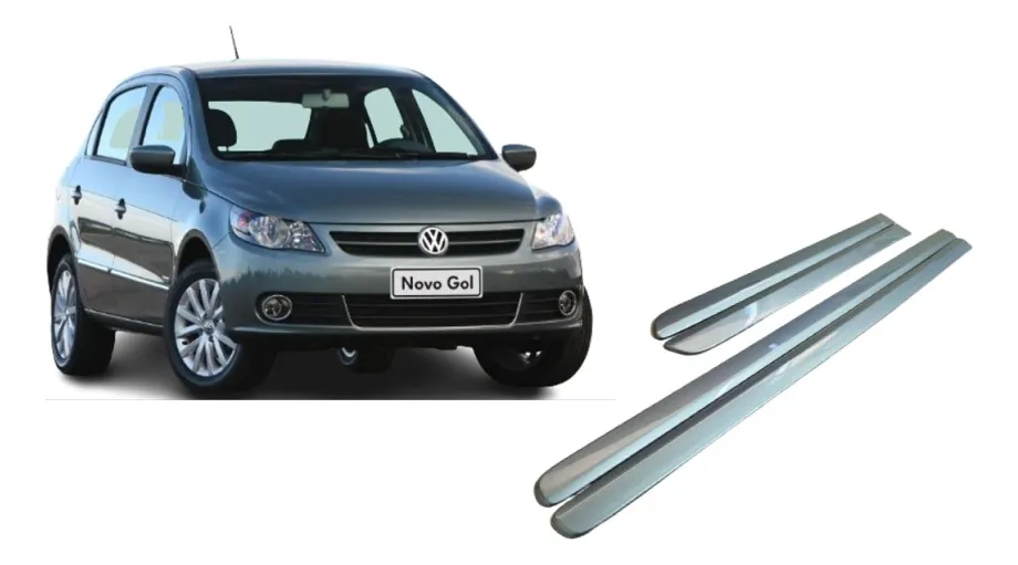 Juego de baguetas laterales Gol G5 Voyage Gris Vulcan Original Vw