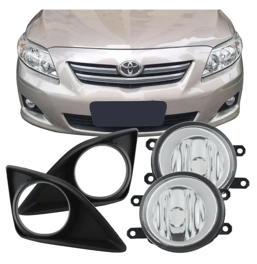 Par Faros Auxiliares Corolla 2008 al 2011 + Rejilla Mile con orificio
