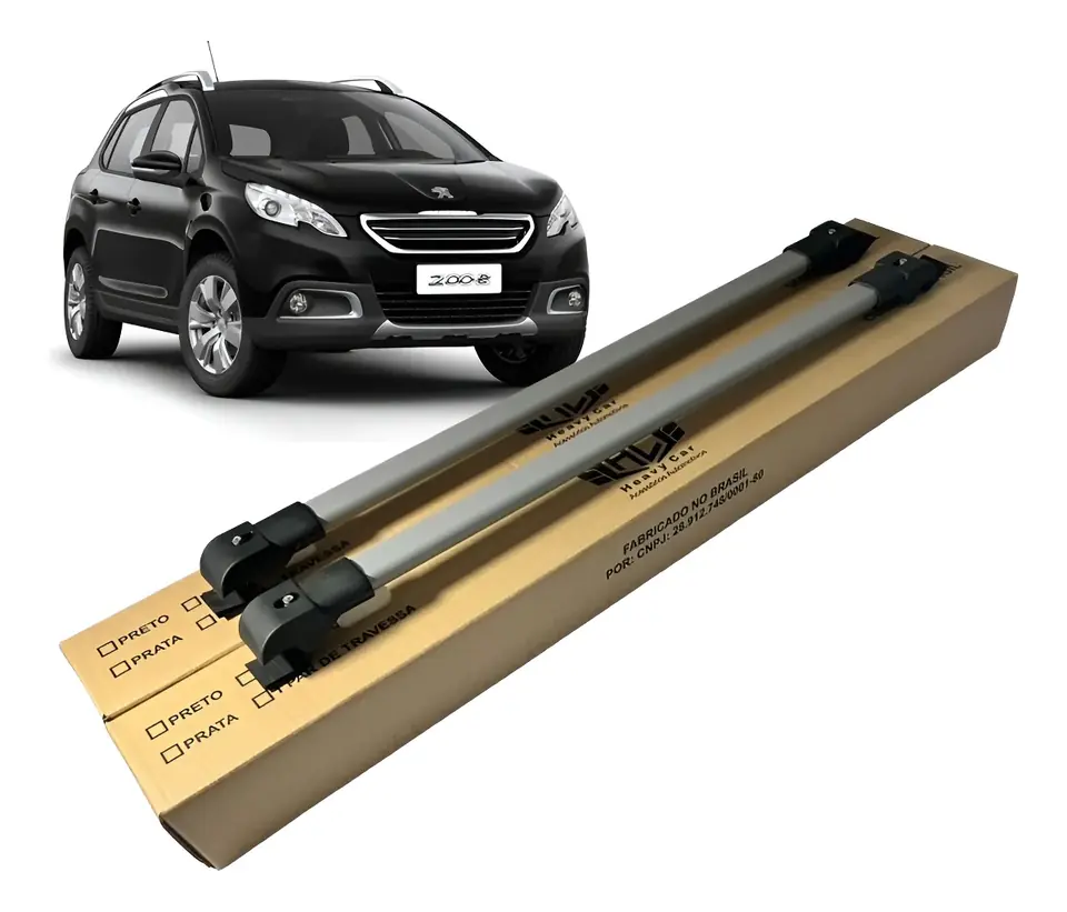 Barra transversal delgada para Peugeot 2008, años modelo 2018 a 2024, barra de aluminio