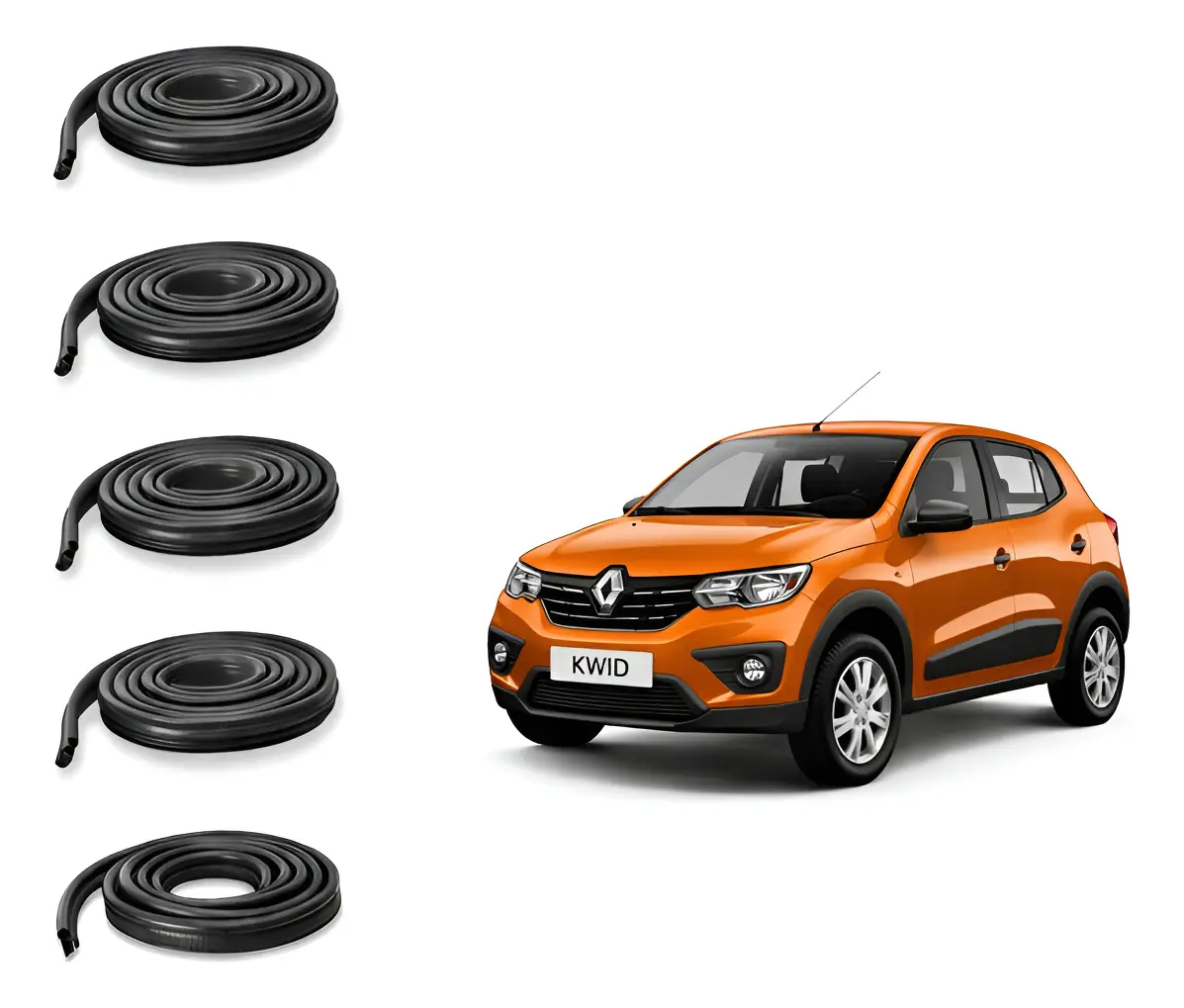 Kit de burletes para 4 puertas y maletero para Kwid (2018–2026)