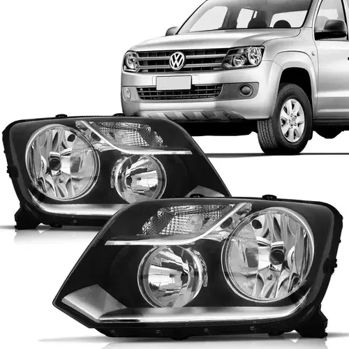 Par de Faros Delanteros para Volkswagen Amarok 2010 a 2016 – Regulación Eléctrica