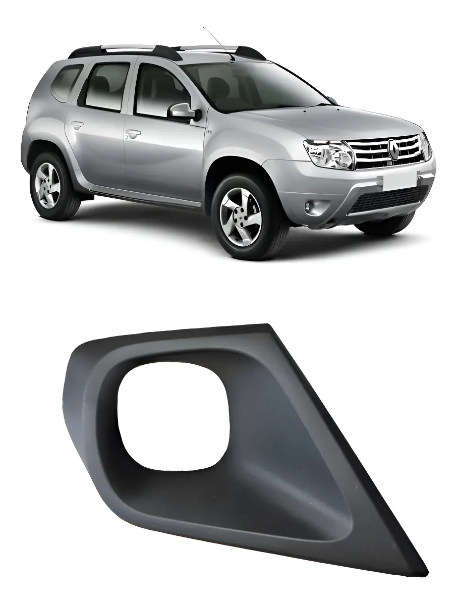 Marco de faro antiniebla izquierdo para Renault Duster (negro) 2015–2022