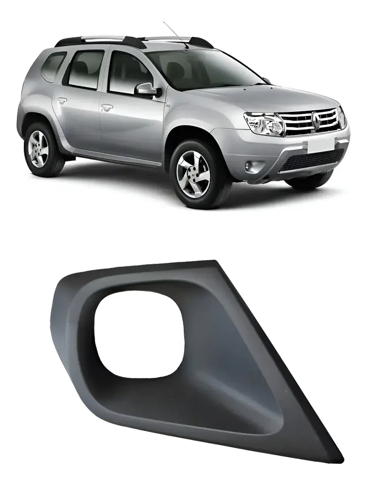Marco de faro antiniebla izquierdo para Renault Duster (negro) 2015–2022