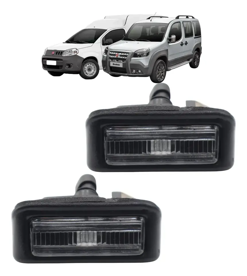 Par de luces de matrícula con portalámparas para Fiorino 2013–2017