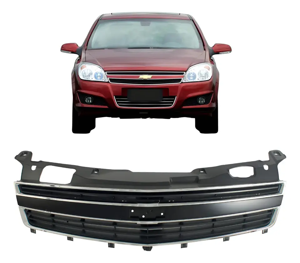 Rejilla delantera Vectra 2009 2010 2011 y 2012, moldura cromada negra