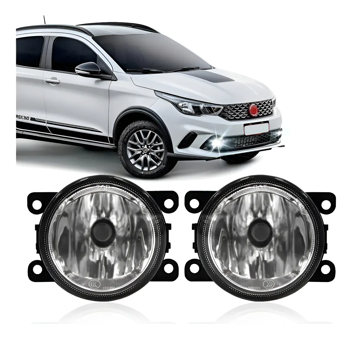 Par  Faro Auxiliar Antiniebla milha Fiat Argo 2017 al 2022