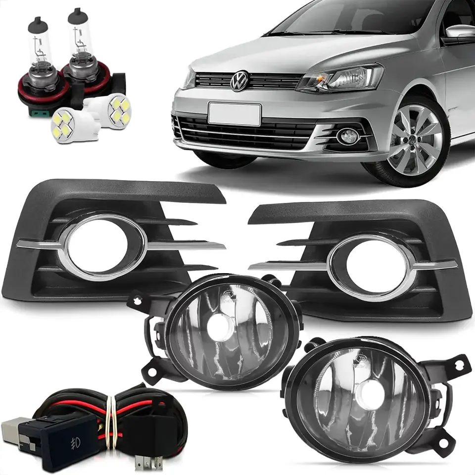 Kit Faros Antiniebla para Gol / Voyage G7 (2016 a 2018) – Completo con Botón Original