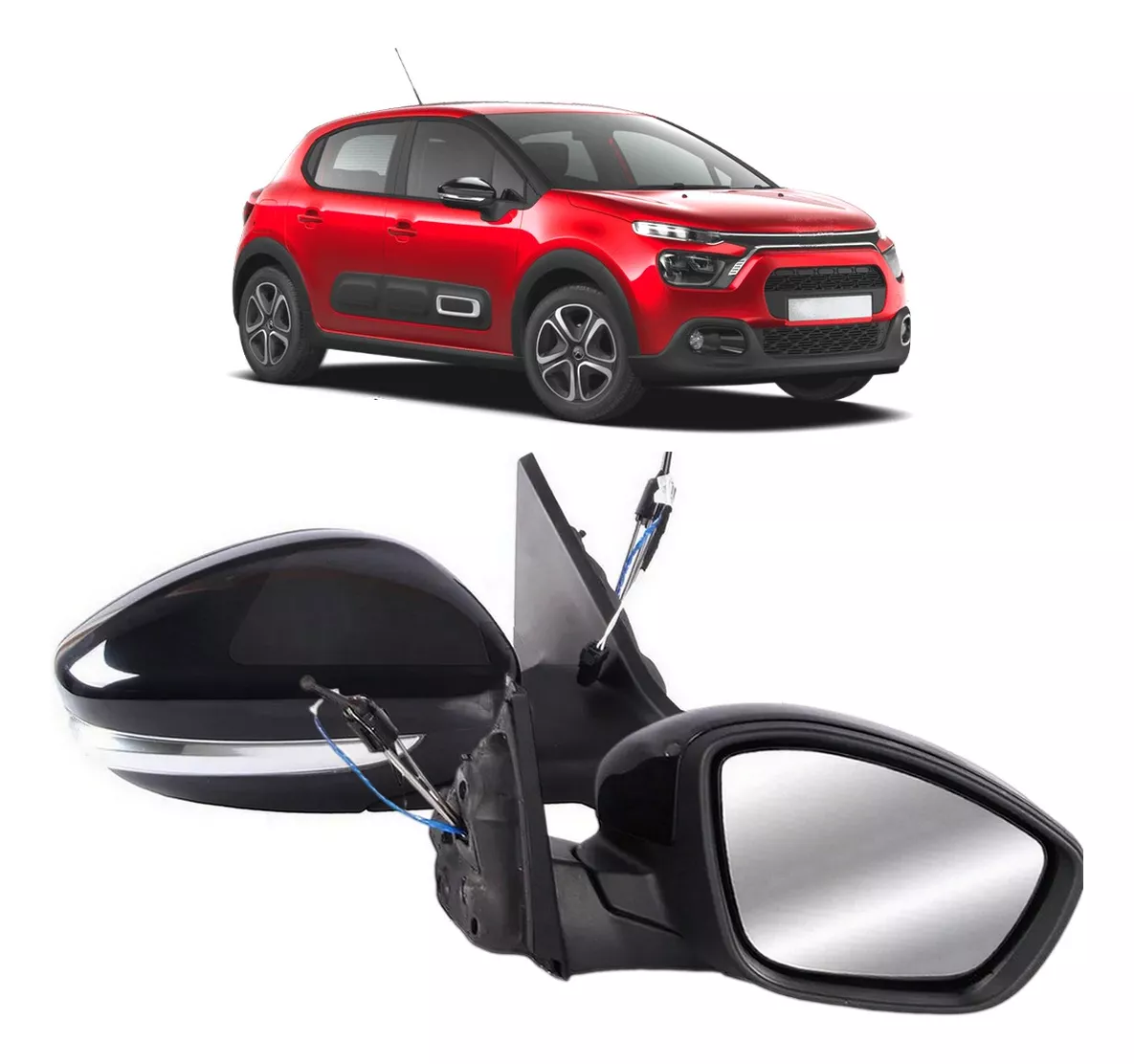 Par retrovisor para Citroen C3 23 24 25 manual con señalero