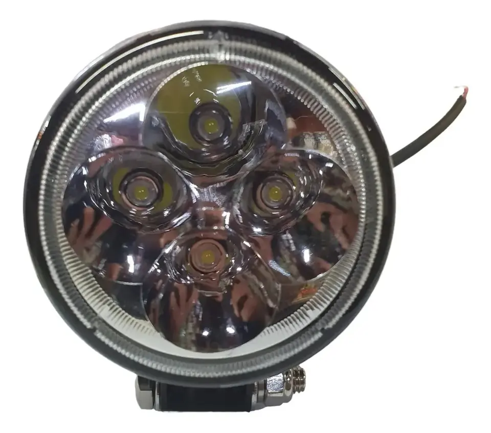 farol led redondo 4 led con aumento de 10cm de diametro