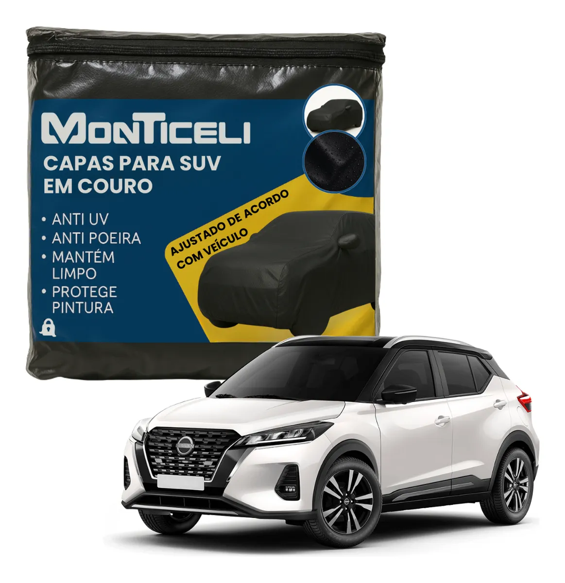 Funda protectora impermeable para coche Nissan Kicks, forro completo.