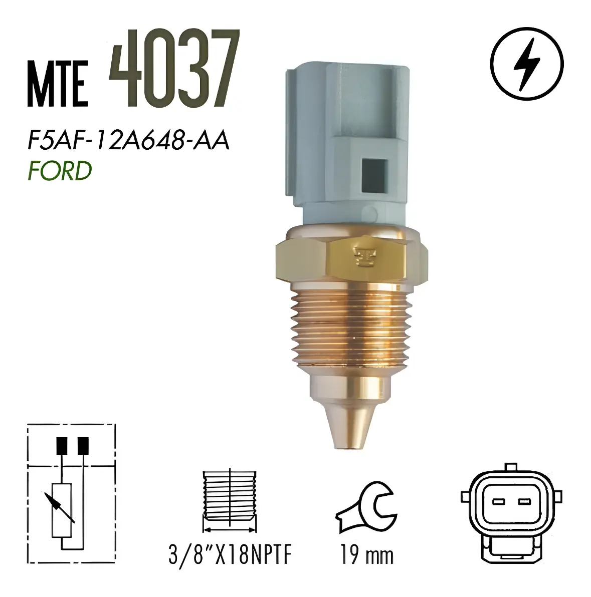 Sensor / Conector de Temperatura para Ford Zetec – 2 Pines