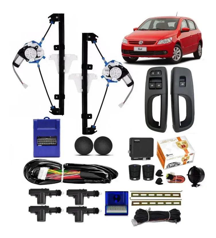 Kit Elevalunas Eléctrico Voyage Gol G5 2009 2010 2011 2012 + Cerradura y Alarma
