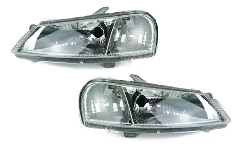 Par de faros cromados izquierdo derecho Celta 2003