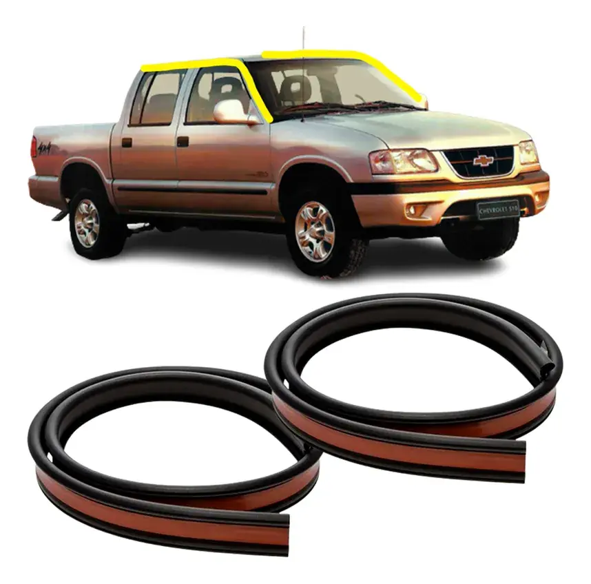 Par de Frisos / Gomas de Techo Chevrolet S10 Doble Cabina 1995 a 2011