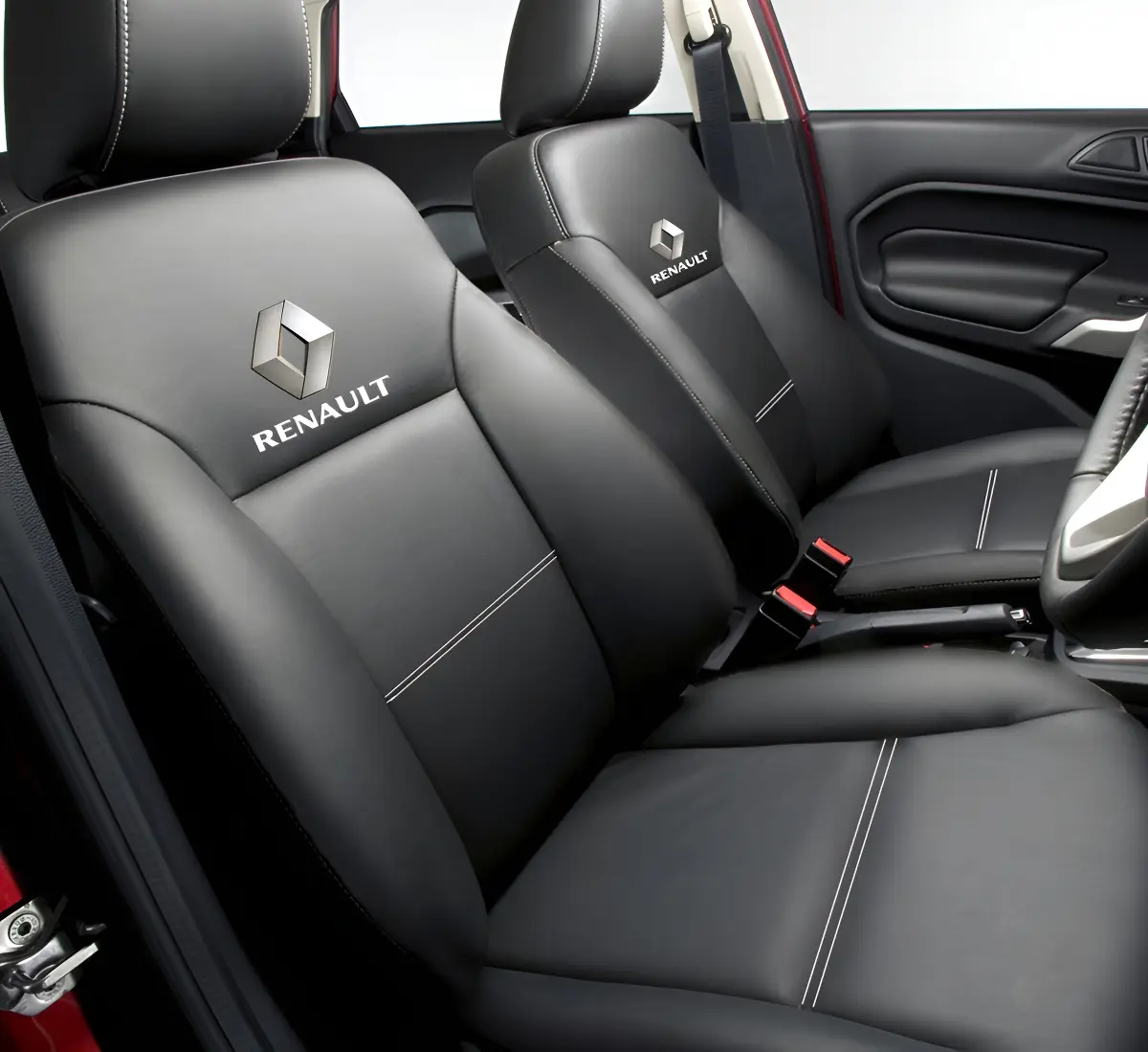 Fundas de asiento de cuero sintetico para Renault Logan (2011–2016)