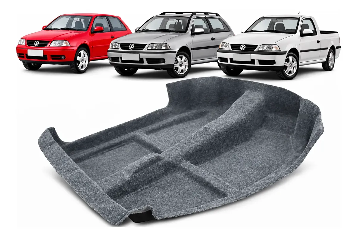 Moqueta Moldeada Gris para Volkswagen Gol, Saveiro y Parati G2, G3 y G4 2 Puertas