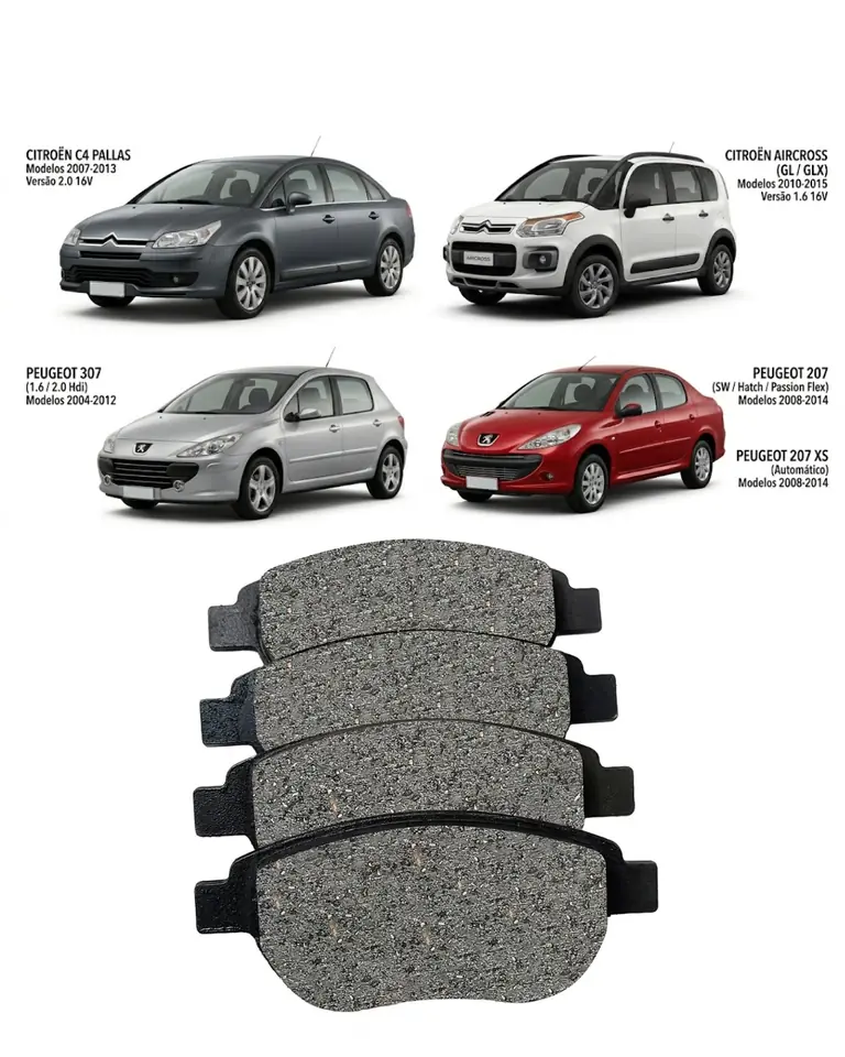 Juego de Pastillas de Freno Delantero — Speed Brake (Peugeot 207, 307 & Citroën Aircross — Sistema Girling)