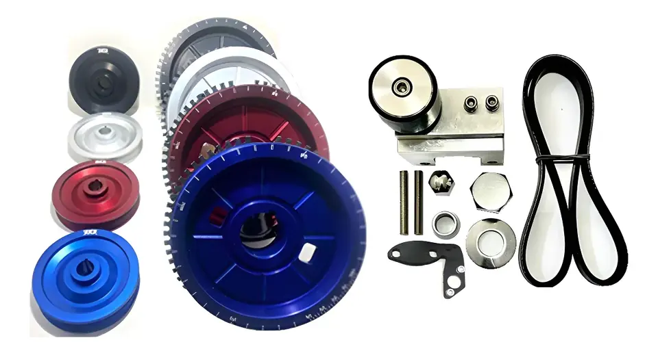 Kit Polea Poli-V + Rueda Fónica VW a Aire – Fusca / Kombi / Puma / (RKR Restaurakar)
