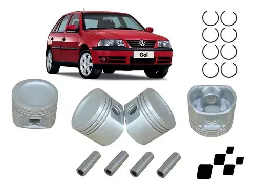 4 Piston Gol Parati 1.0 8v Del 2005 Al 2007 / Std - Flex