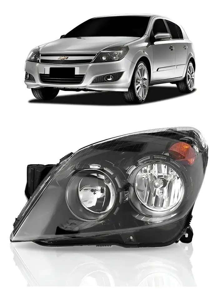 Farol Chevrolet Vectra / GT / GTX (2009–2012) Máscara Negra – 1ª Línea