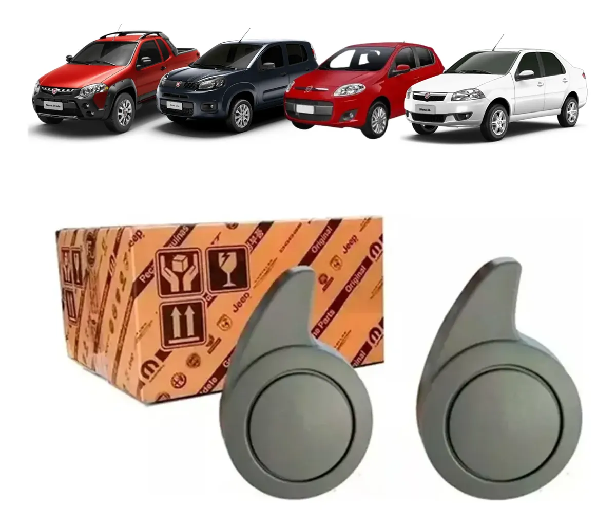Par de perillas de ajuste de asiento para Fiat Palio, Uno, Siena y Strada