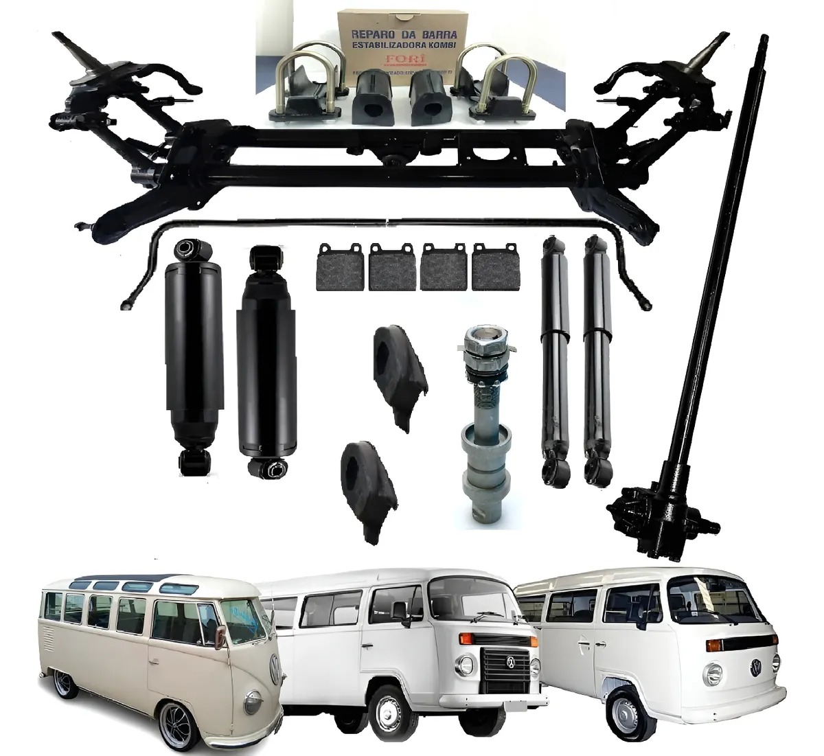 Suspensión Kombi completa + Caja + Kit 1967 a 2014