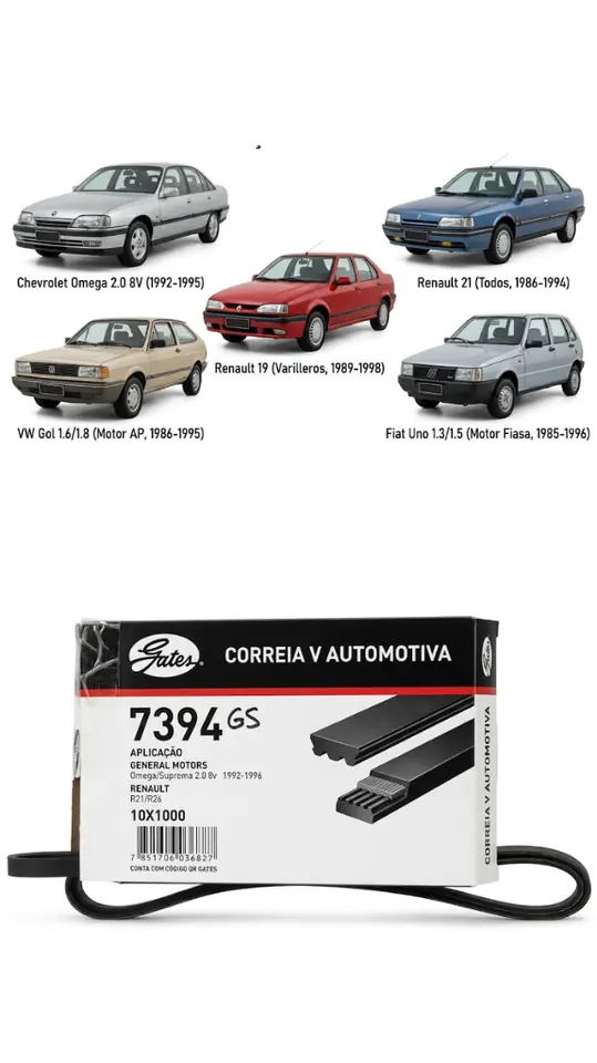 Correa en V Gates 7394GS (Línea Automotriz)