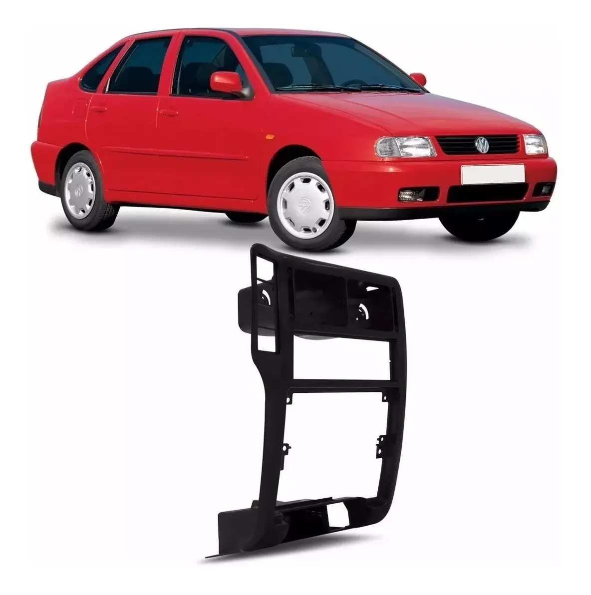 Moldura de Radio 1 DIN para Volkswagen Polo Classic y Seat Córdoba 1997–2000 – Con Difusores