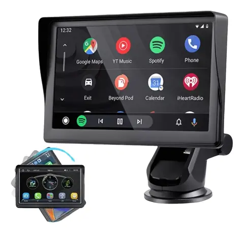 Pantalla multimedia táctil portátil de 360° para parabrisas, C-play, A-auto