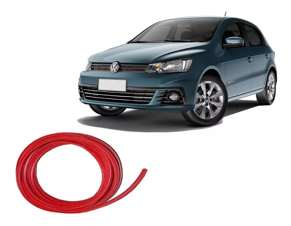 Moldura Rejilla Roja Vw Gol Voyage Saveiro G7 2016 2017 2018