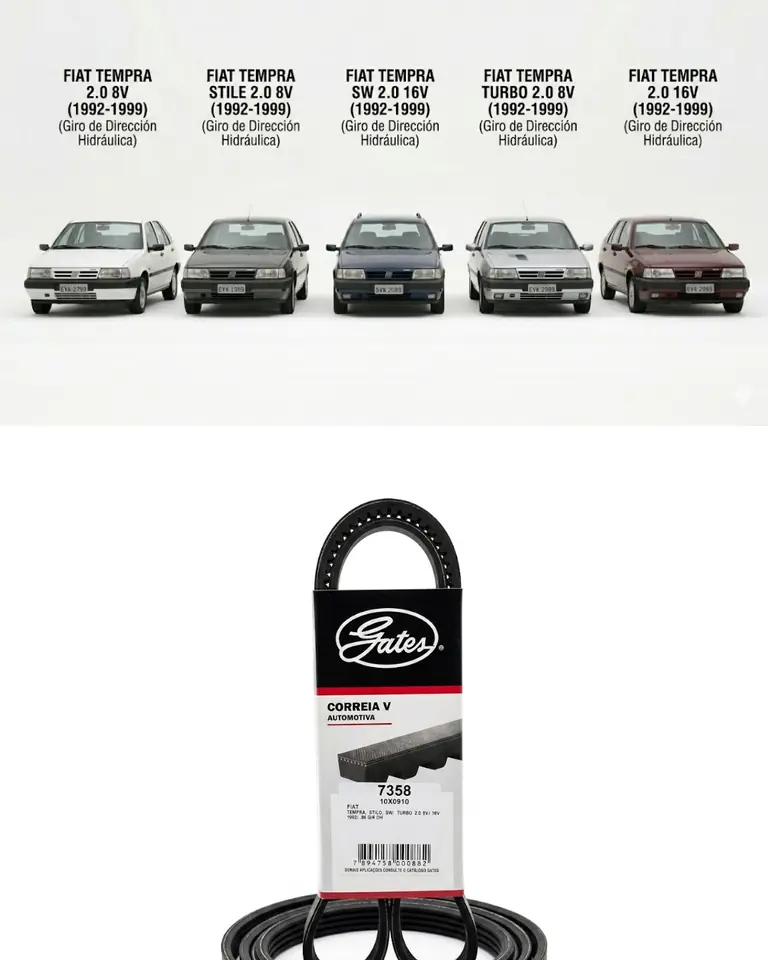 Correa en V Automotriz Gates 7358 (10X0910)