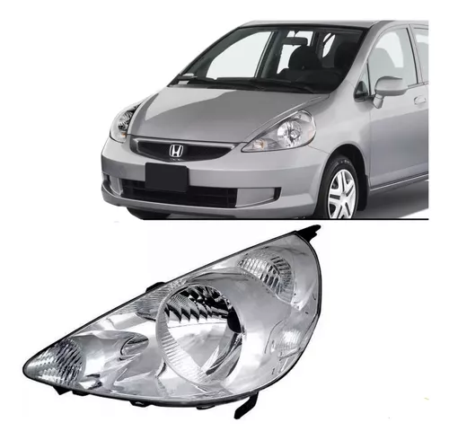 Faro delantero cromado Honda Fit 2003 2004 2005 2006 2007 izquierdo