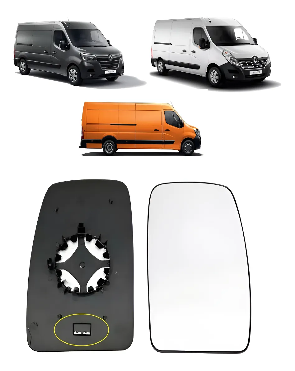 Lente del espejo retrovisor del Renault Master 2014 a 2018