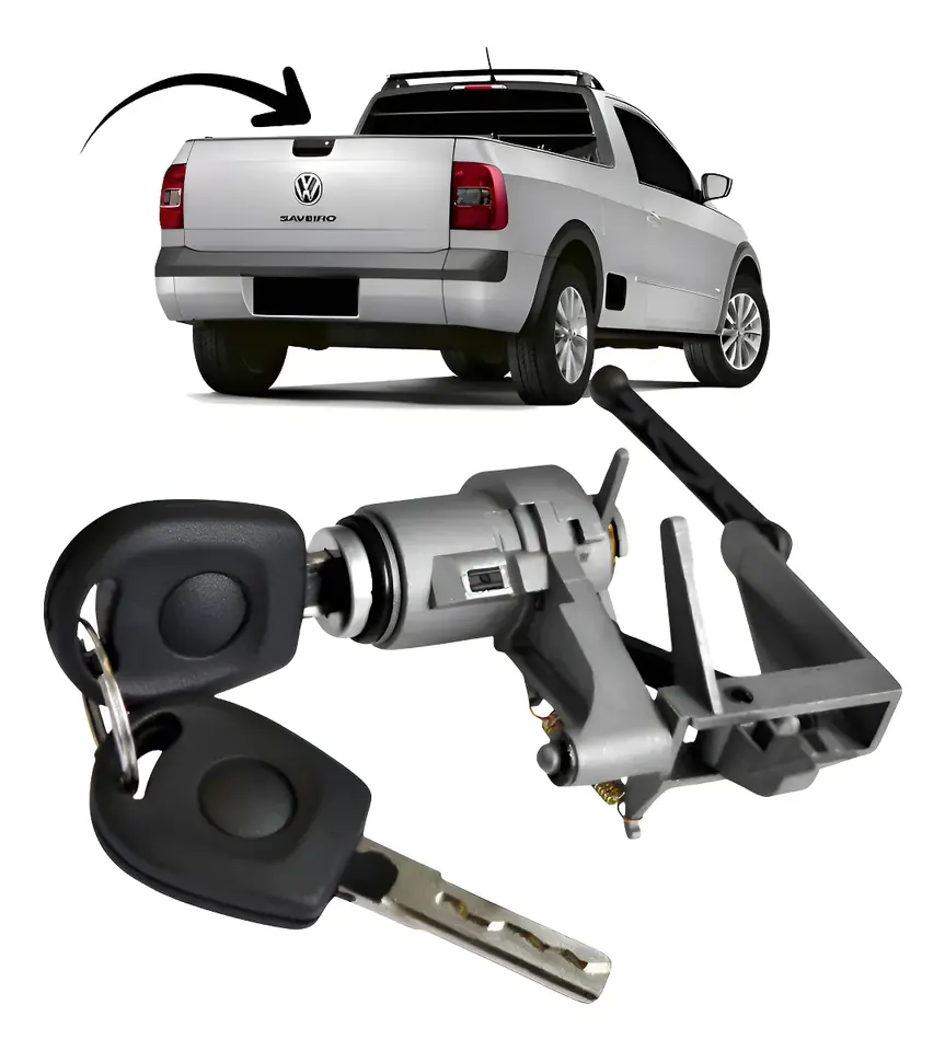 Cilindro para caja de camioneta VW Saveiro G5 G6 con llave