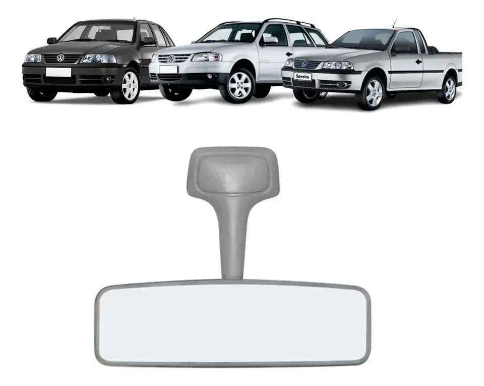 Espejo retrovisor interior Gol Parati Saveiro G3 G4 Gris Grafito