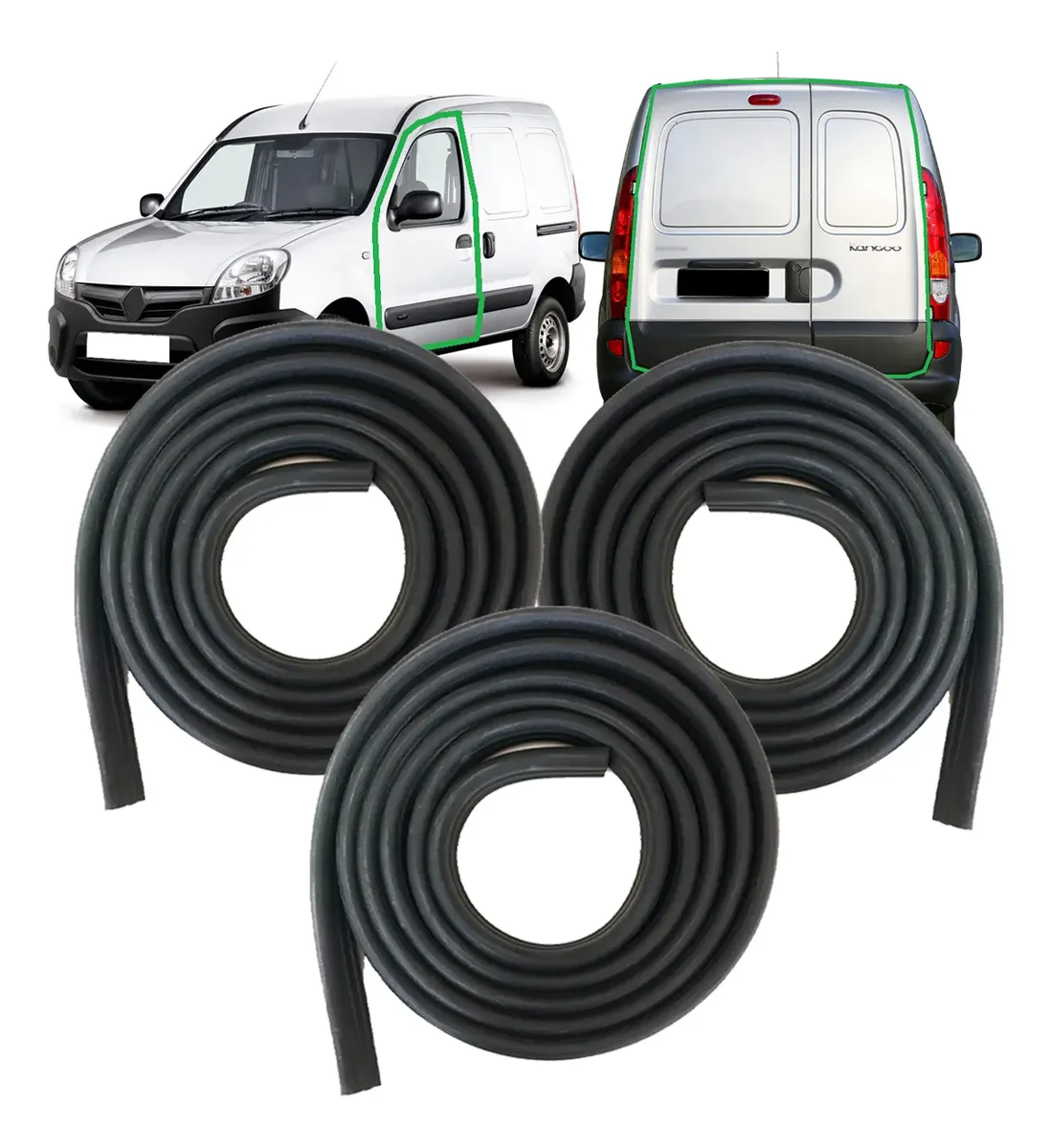 Kit de juntas de goma para puertas y maletero para Kangoo 2012 2013 2014 2015