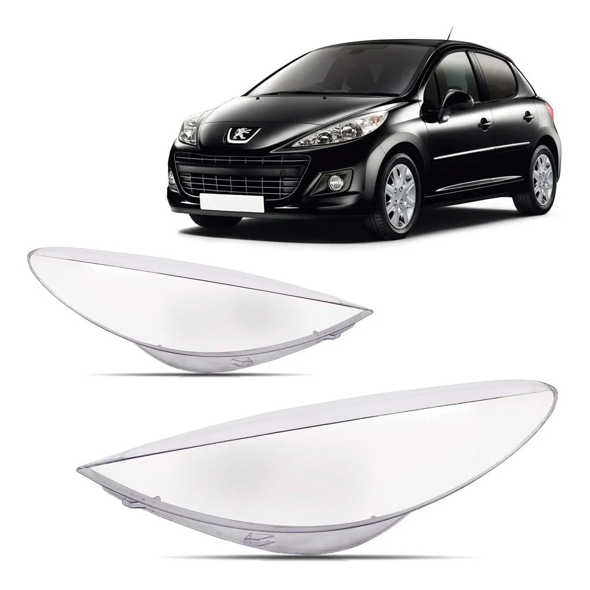 Cristal Faro Peugeot 207 2009 2010 2011 12 2013 2014 Unidad