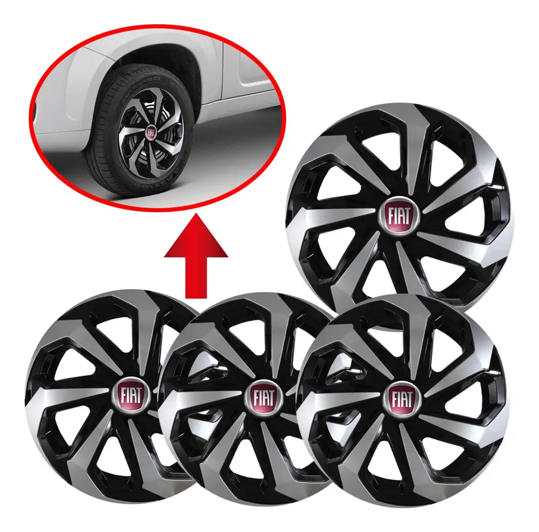Juego 4 Tazas Rodado 13 Spider Argo Fiat Mobi Uno Siena Paliode