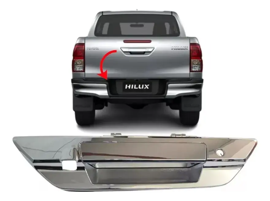 Manija cromada para portón trasero de Toyota Hilux (2016-2021)