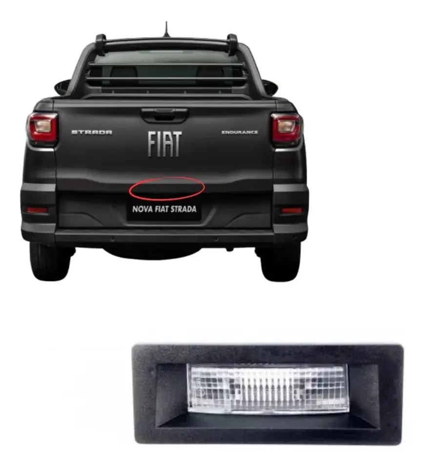Linterna de luz de matrícula original Fiat Nueva Strada