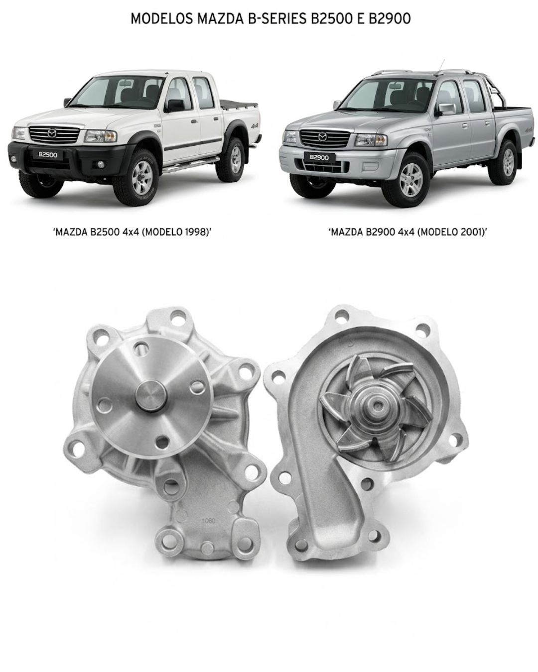 Bomba de Agua Breme - Mazda B2500 / B2900 (Modelos 1985 a 2006)