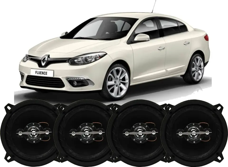 Kit 4 Parlantes 280wrms  Renault Fluence Puerta