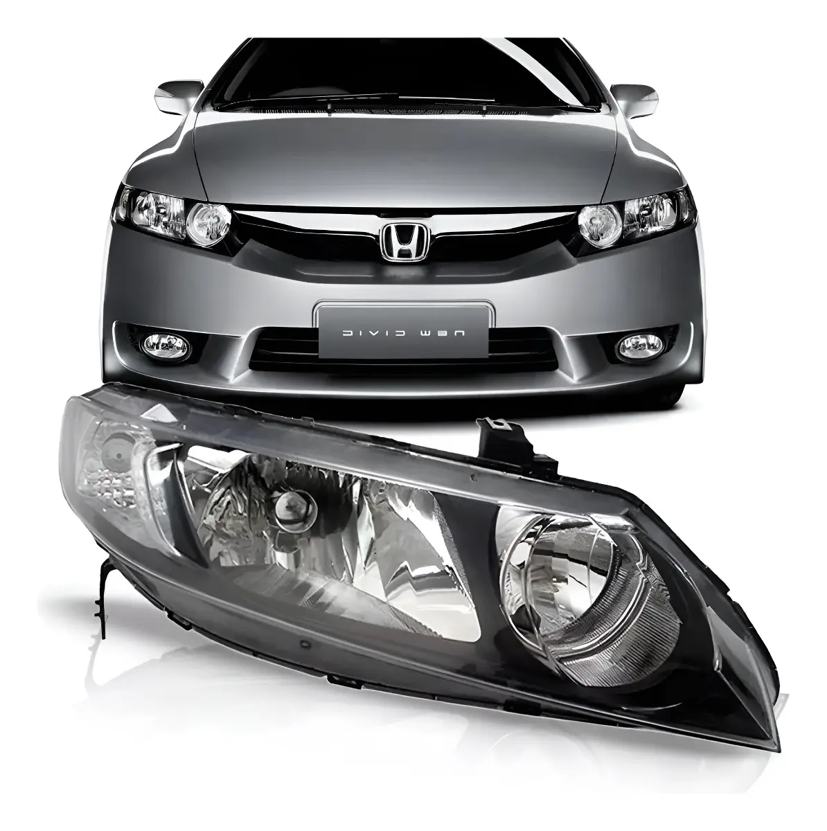Faro delantero para Honda Civic (modelos de 2006 a 2011) derecho