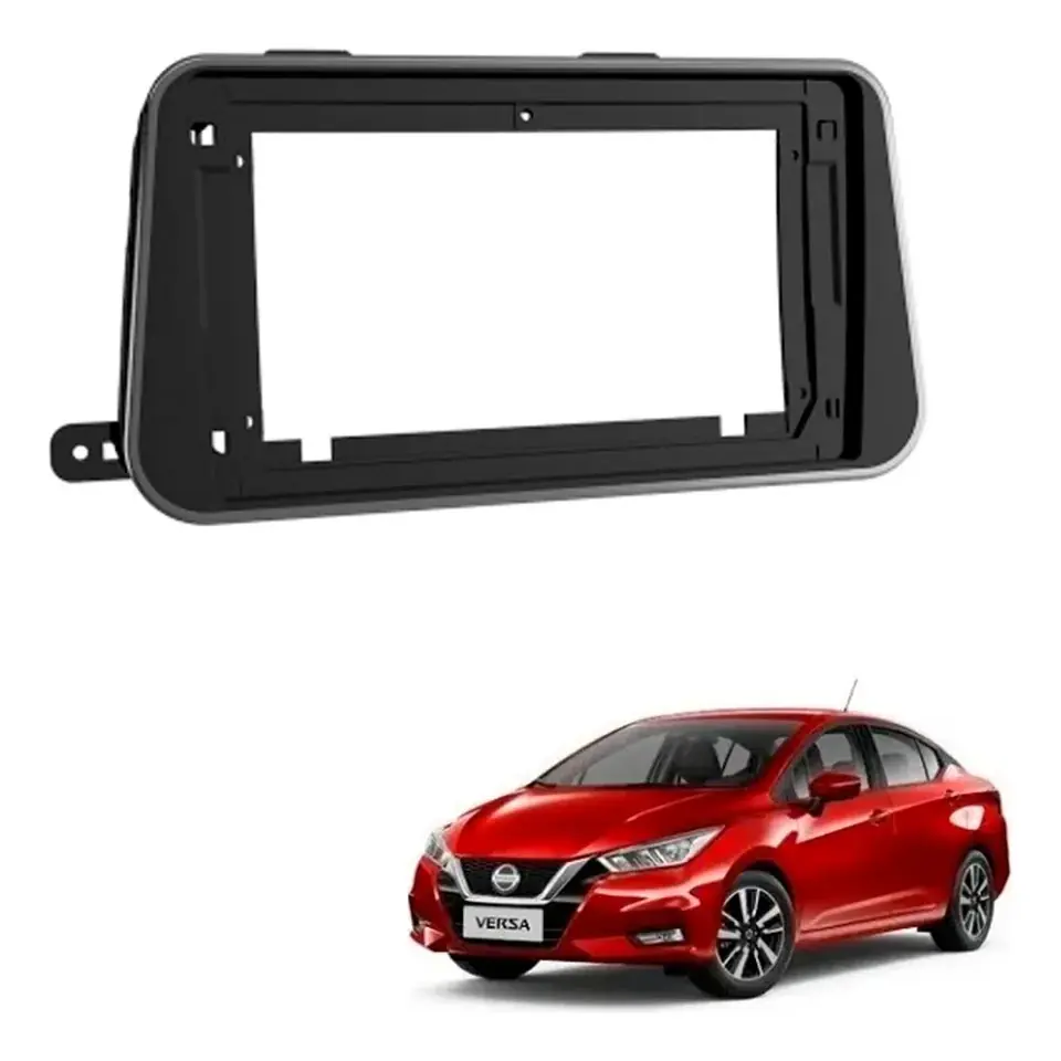 Marco Panel 9 Pulgadas Versa 2021 A 2023 Negro