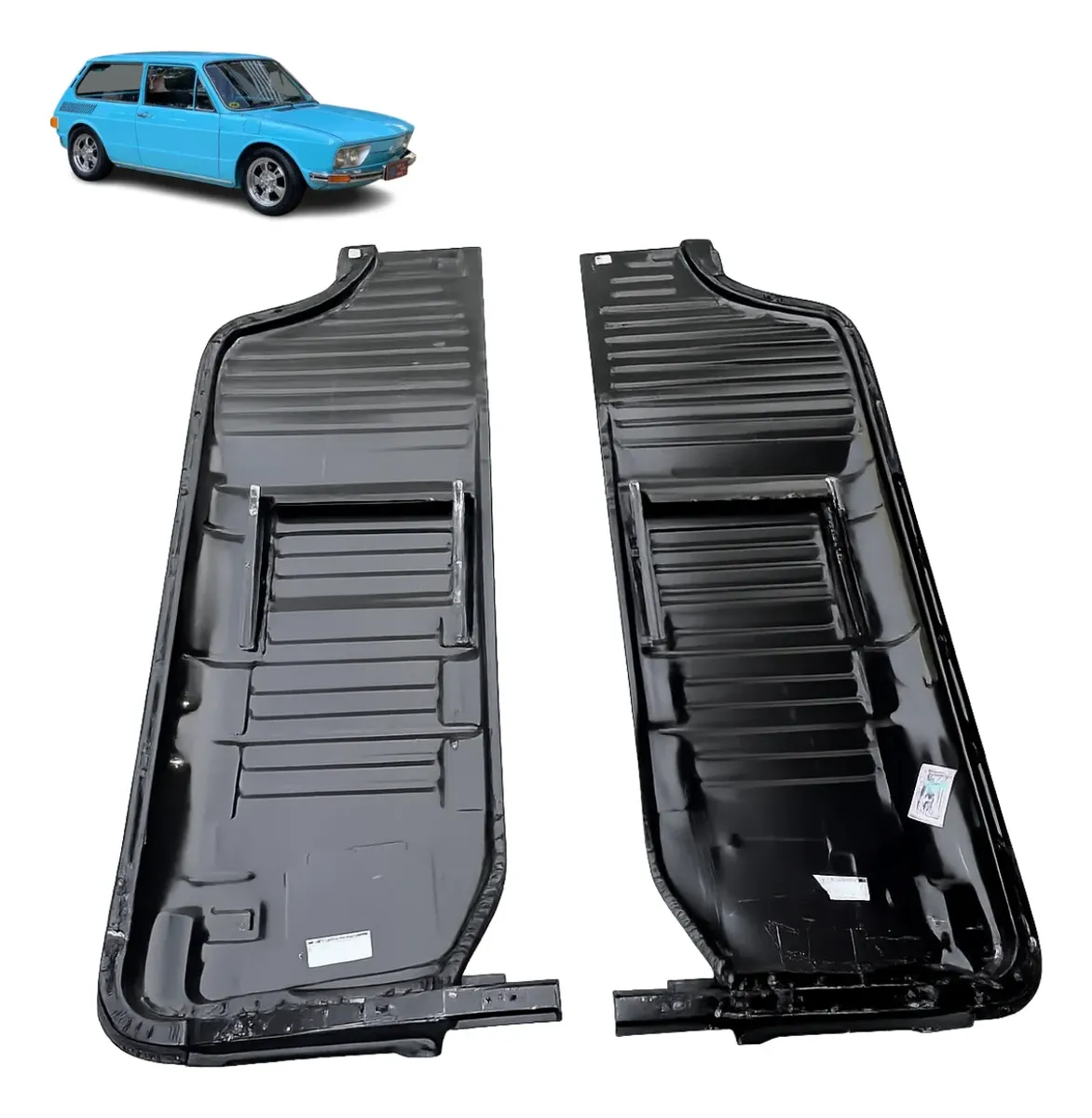 Par de Pisos para Volkswagen Brasília 1975 a 1982 – Acero Estándar Similar al Original