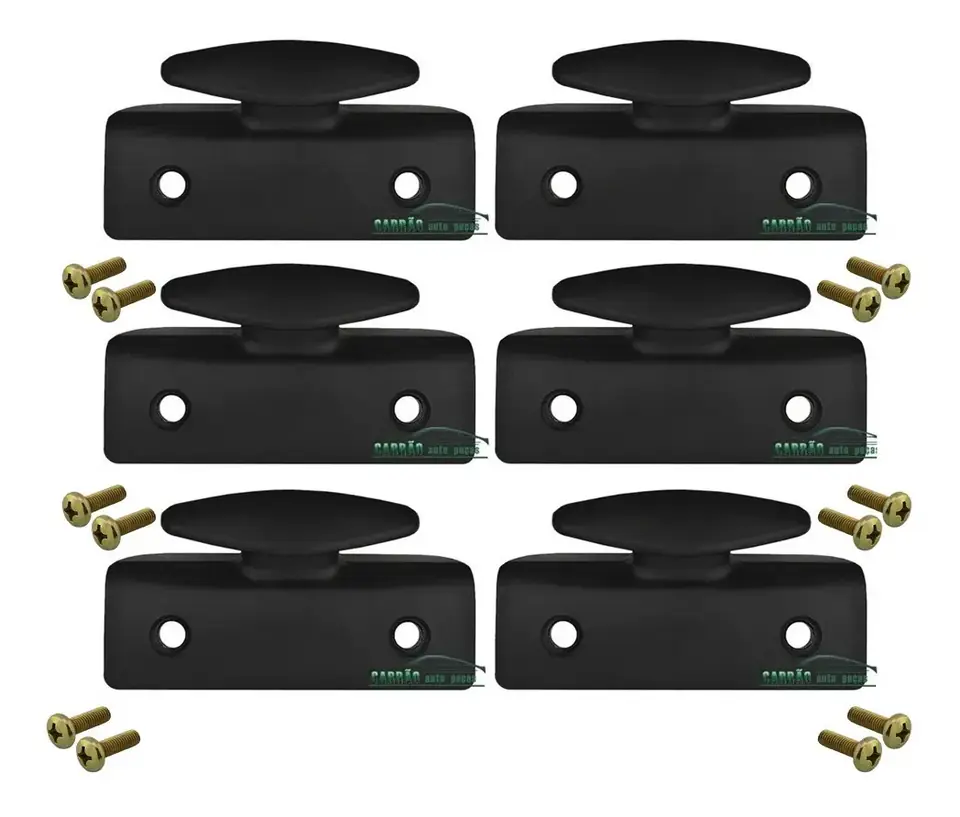Kit de 6 ganchos para caja de camioneta Saveiro G3 y G4 con tornillos