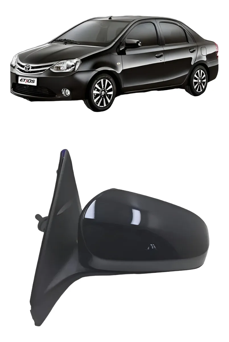 Toyota Etios 2013 Al 2020 Espejo Retrovisor Manual Original Negro izquierdo