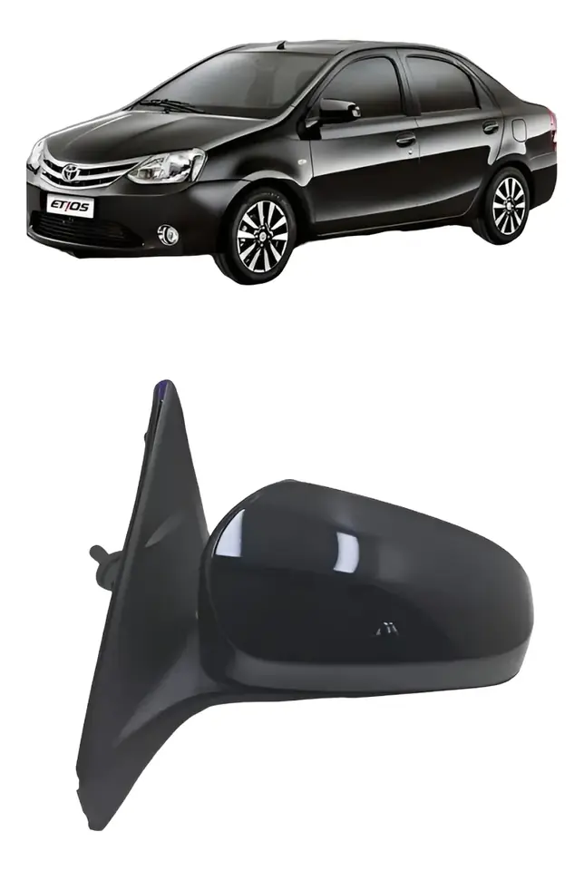 Toyota Etios 2013 Al 2020 Espejo Retrovisor Manual Original Negro izquierdo