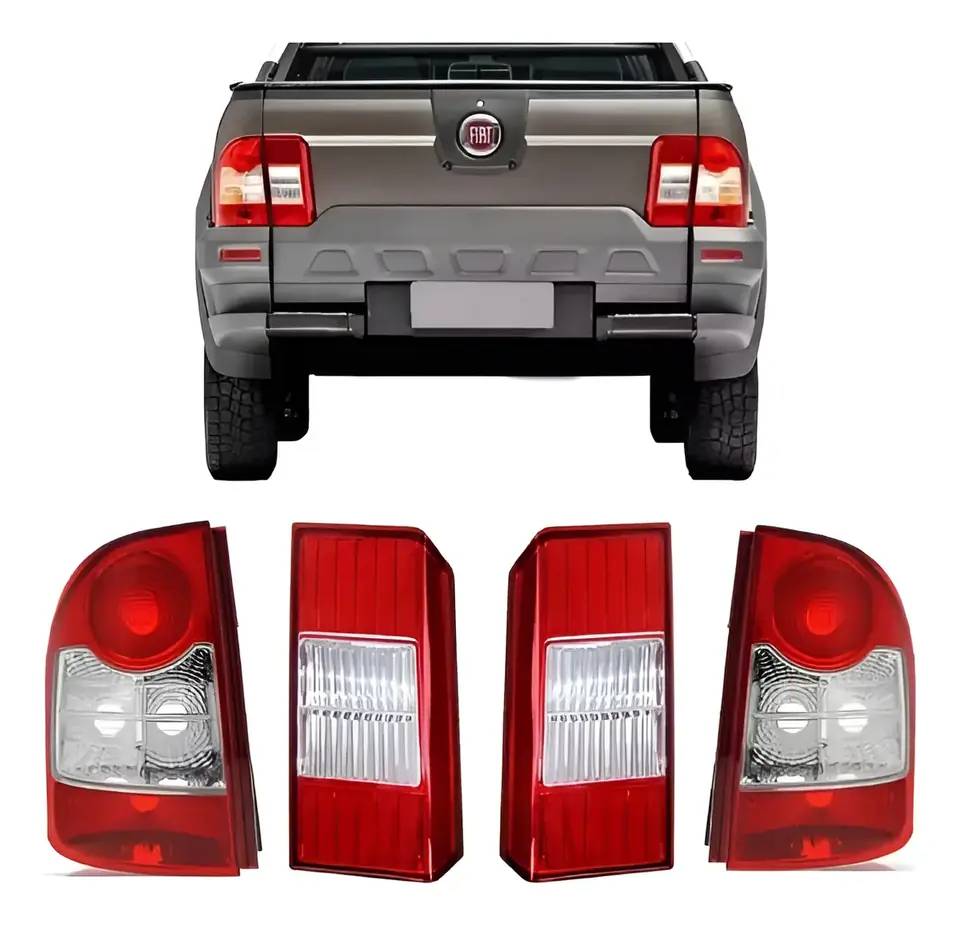 Kit Completo de Faros Traseros Rubí para Fiat Strada (2008 a 2014) – Lado Derecho e Izquierdo