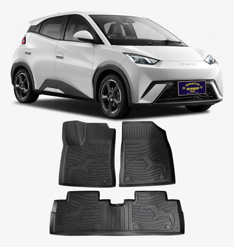 Juego de Alfombras de Goma para BYD Dolphin Mini / Seagull – 3 Piezas